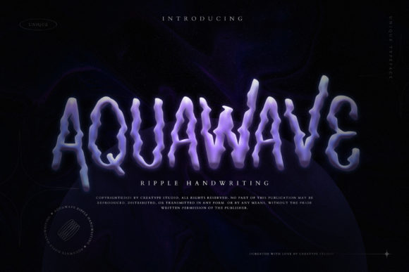 Aquawave: A Ripple Display Font for Editorial Elegance