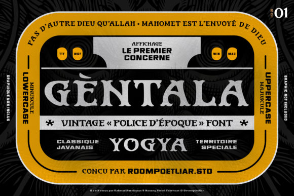 Gentala: A Bold Vintage Font for Creative Product Design