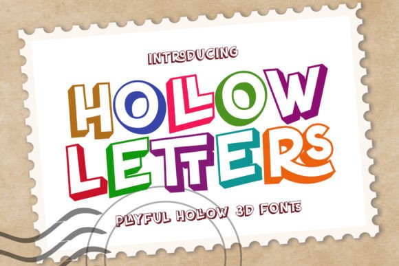 Hollow Letters: A Playful Display Font for Eye-Catching Campaigns