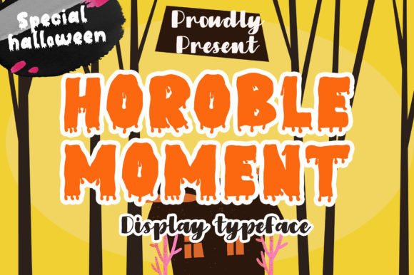 Horoble Moment: A Creepy Display Font for Bold Editorial Designs