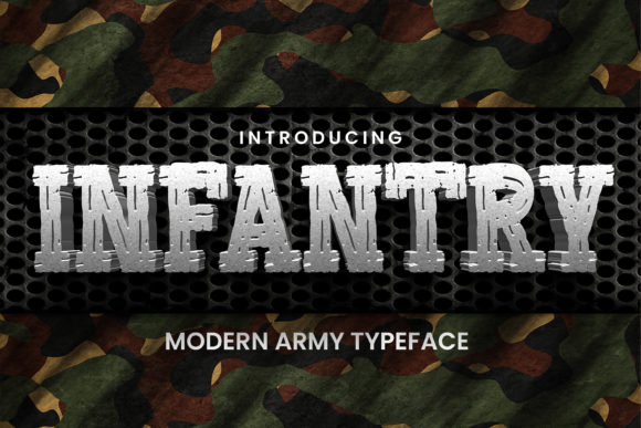 Infantry: A Bold Display Font for Creative Product Design