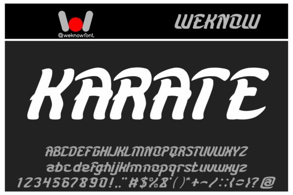 Karate Font for Handmade Creations and Branding