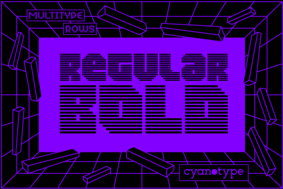 MultiType Rows Regular Bold for Trendy Branding and Display Needs