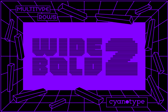 MultiType Rows Wide Bold 2 for Trendy Branding and Display Fonts