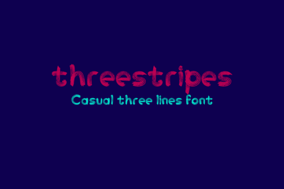 Threestripes: A Bold Display Font for Creative Branding